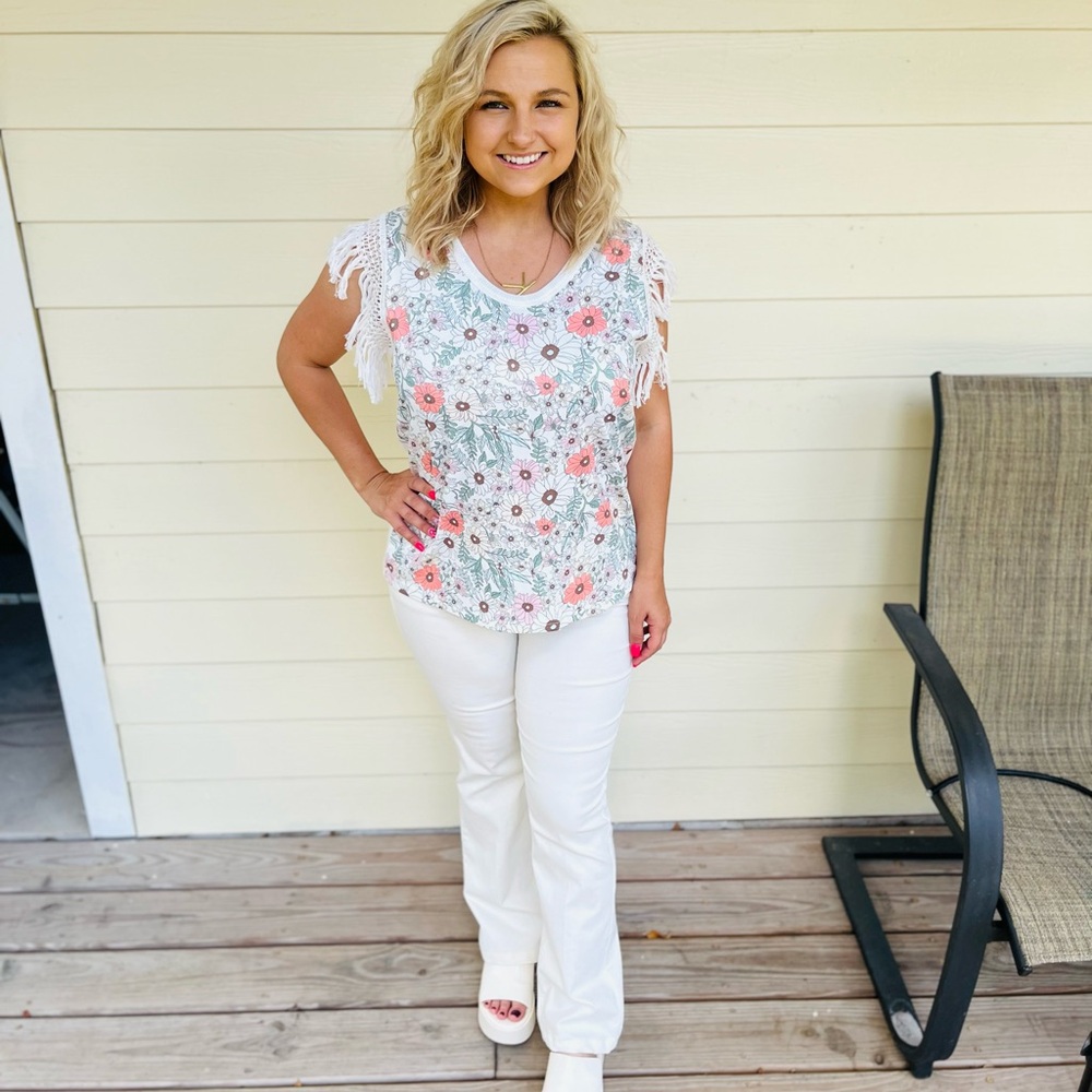 Floral boho top